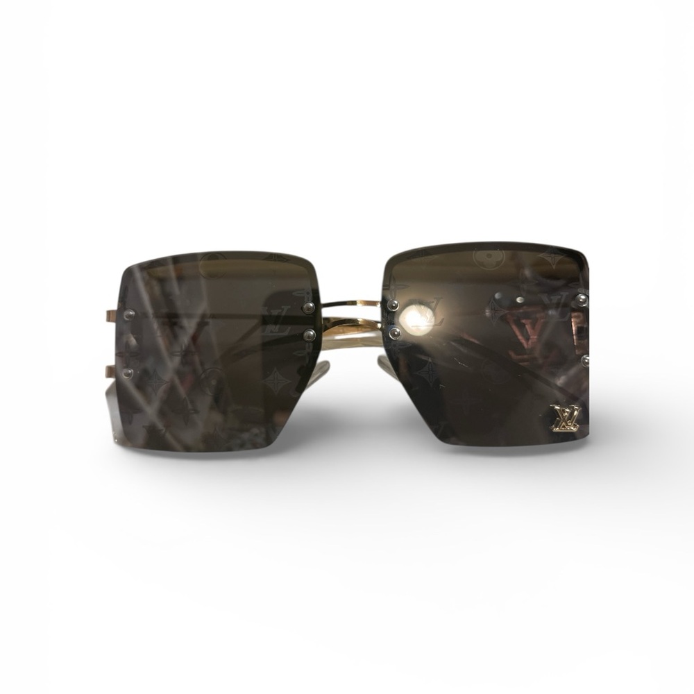 Elegant Fashion Black Square Sunglasses - Picture 3 of 5